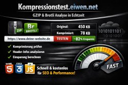Kompressionstest für Websites – GZIP & Brotli Analyse in Echtzeit