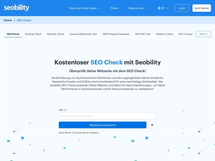 SEO Check | Teste kostenlos Deine Website mit Seobility