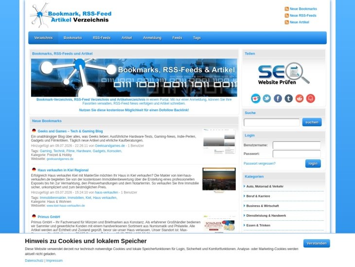 RSS-Feeds Verzeichnis