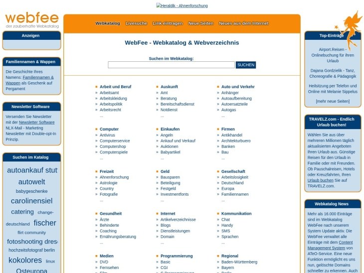 Webkatalog & Webverzeichnis WebFee
